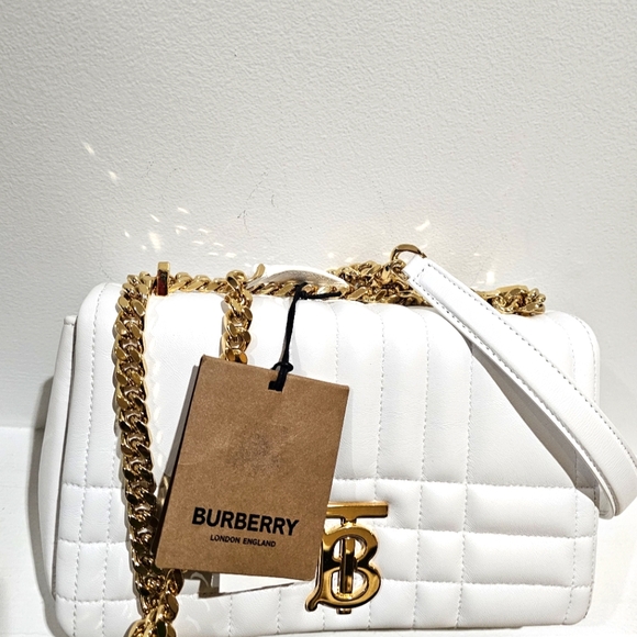 BURBERRY TB SMALL LOLA QUILTED SHOULDER / CROSSBODY BAG WITH INNER DEFECTS. - Picture 10 of 16